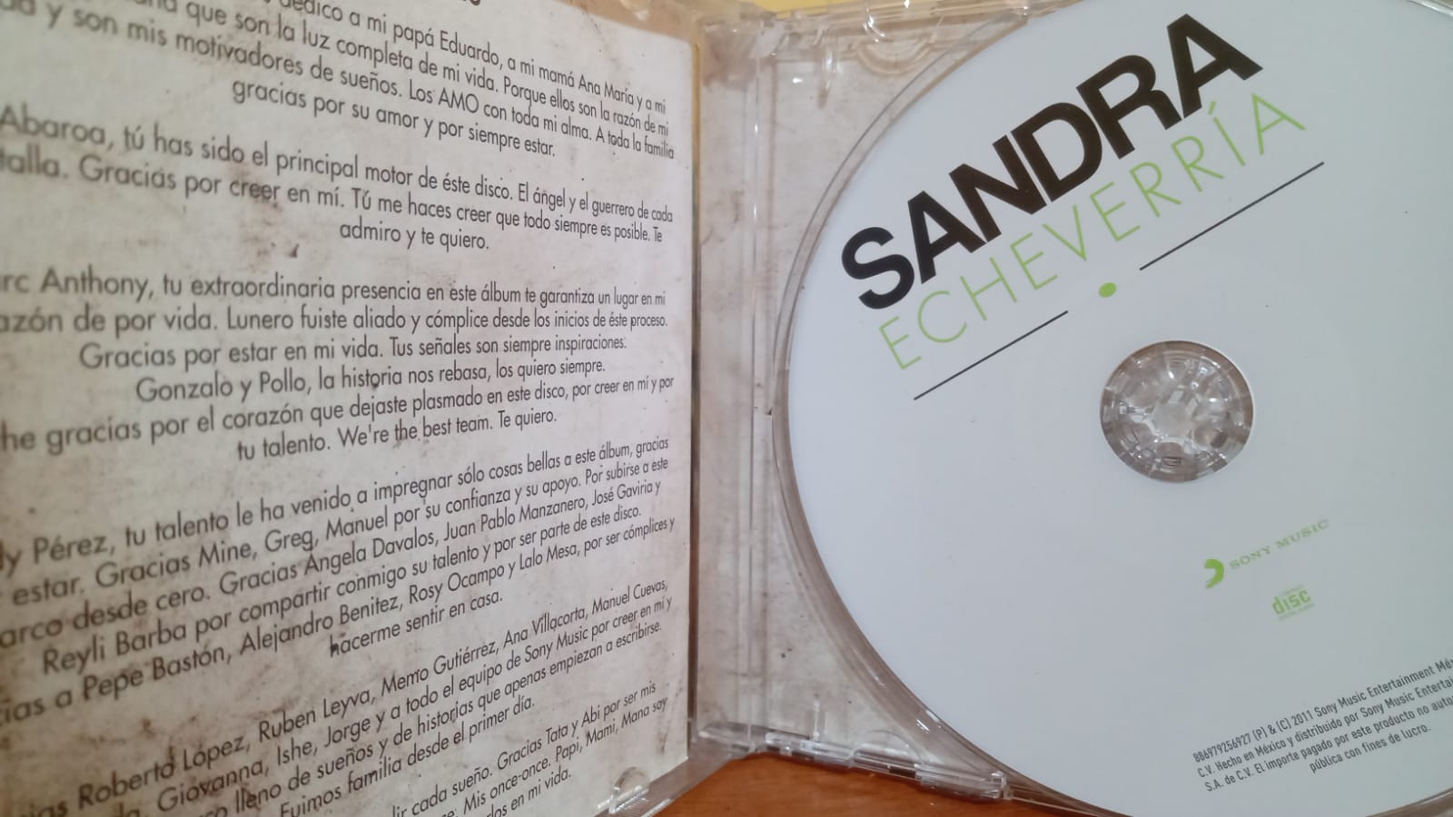 Sandra Echeverría – Sandra Echeverría. CD en buen estado. tienda de discos en méxico formato muerto