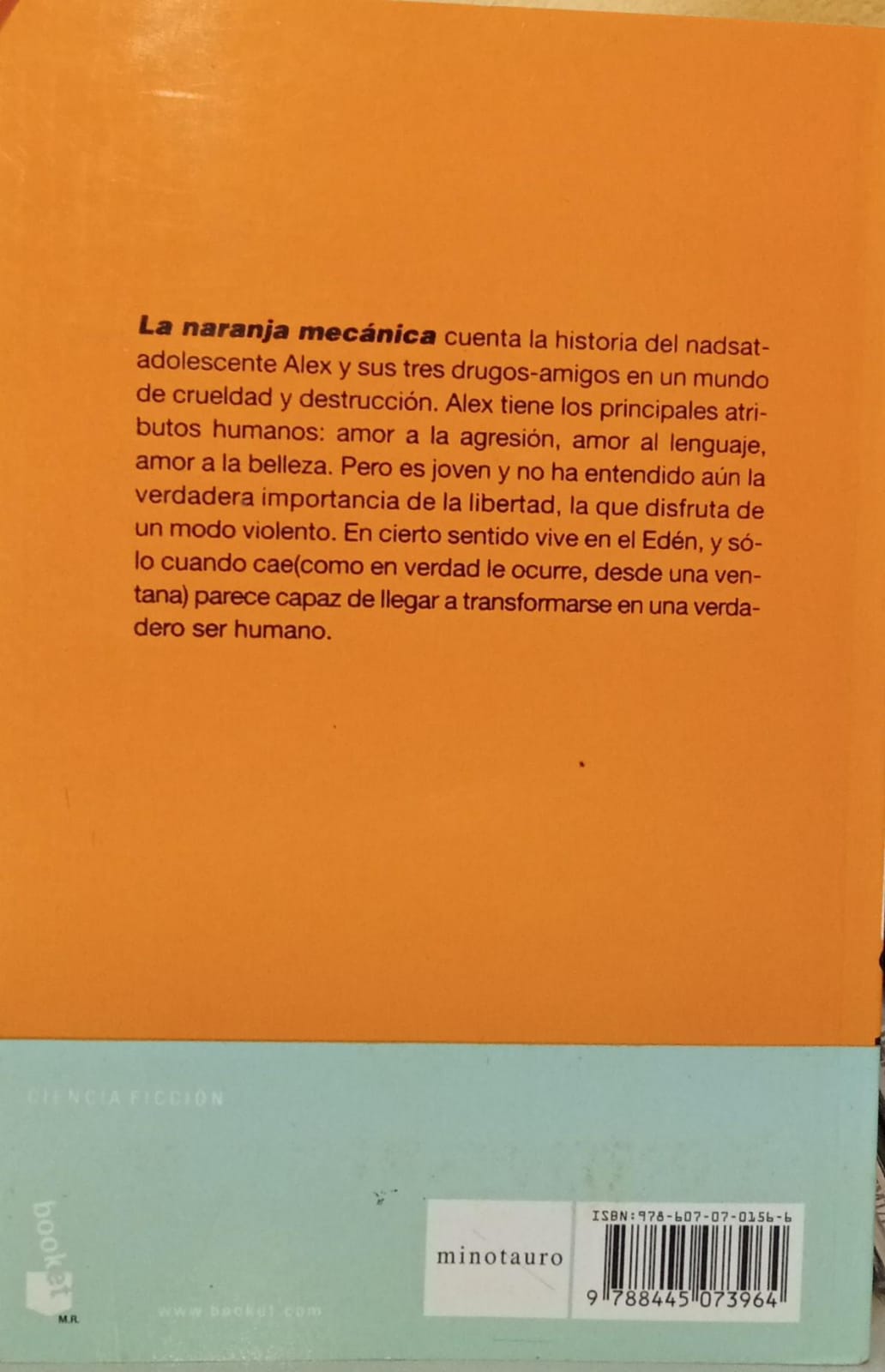 La Naranja Mecánica. Anthony Burgess. Libro. tienda de discso en méxico formato muerto
