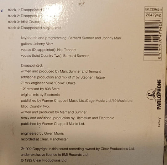 Electronic – Disappointed. CD en buen estado. tienda de discso en méxico formato muerto
