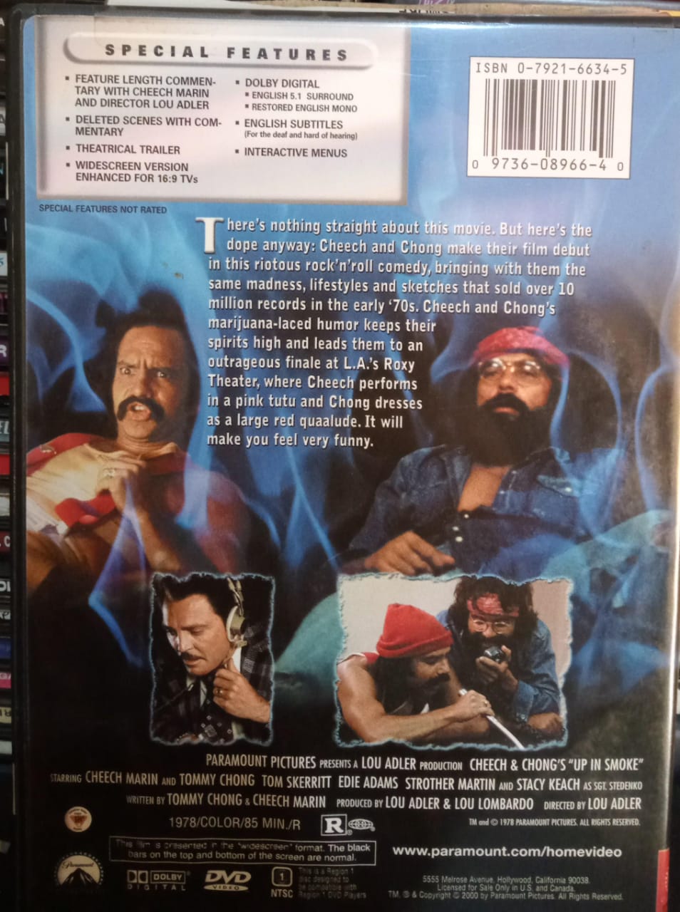 Up in Smoke. DVD importado excelente estado. tienda de discos en méxico formato muerto