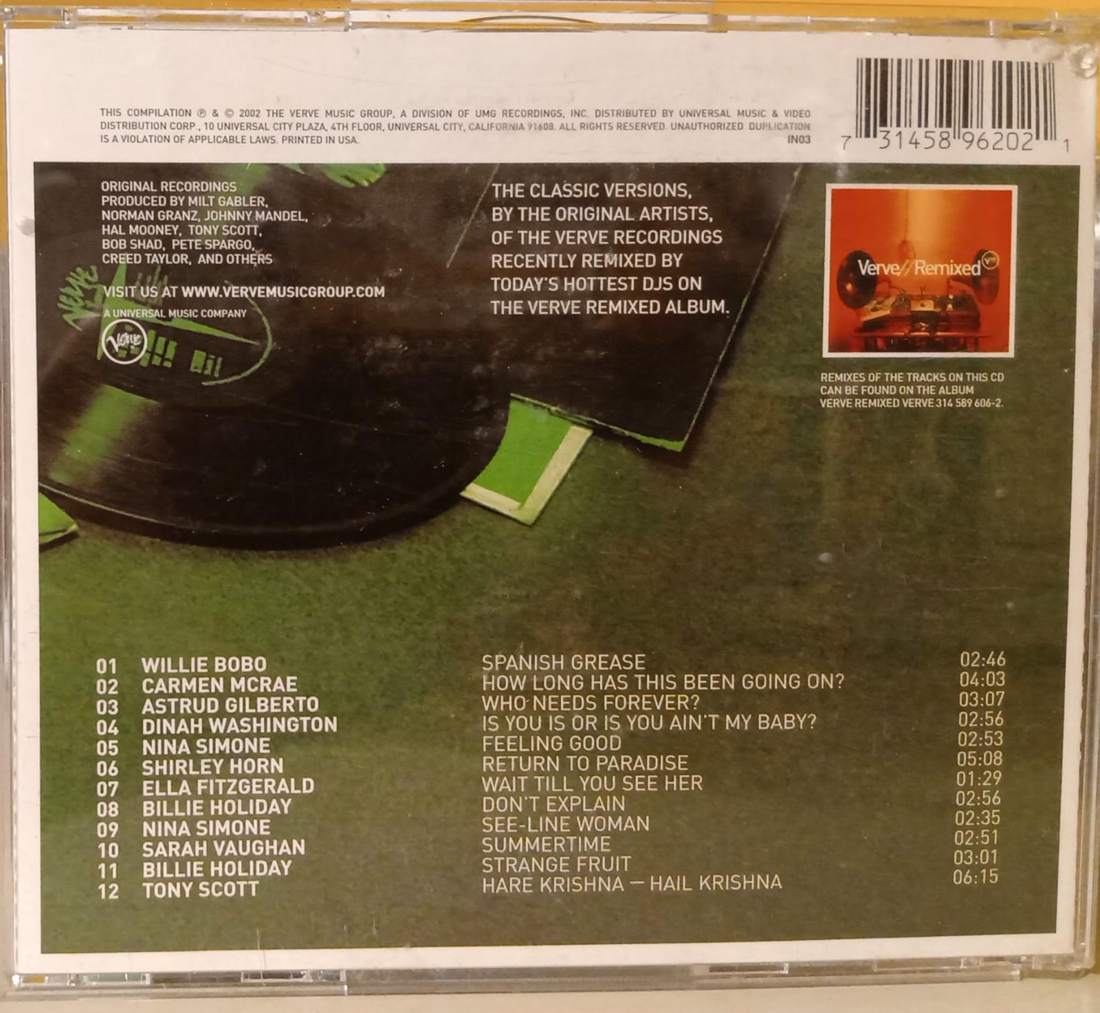 Varios – Verve // Unmixed. Cd en buen estado. tienda de discos en méxico formato muerto