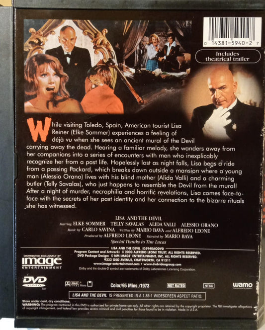 Lisa and the Devil. DVD importado en buen estado. tienda de discos en méxico formato muerto