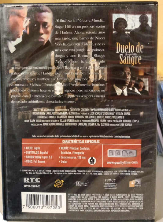 Duelo de sangre. DVD en buen estado. tienda de discos en méxico formato muerto