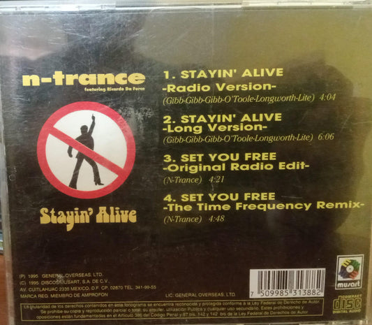 N-Trance Featuring Ricardo Da Force – Stayin' Alive. tienda de discos en méxico formato muerto