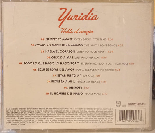 Yuridia – Habla El Corazón. Cd en buen estado. tienda de discos en méxico formato muerto