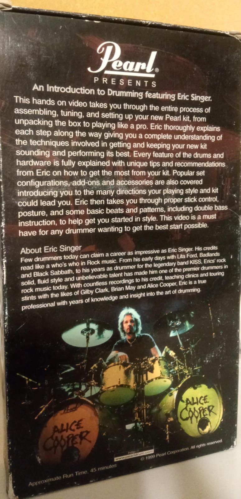 Eric Singer – An Introduction To Drumming featuring Eric Singer. VHS en buen estado. tienda de discos en méxico formato muerto