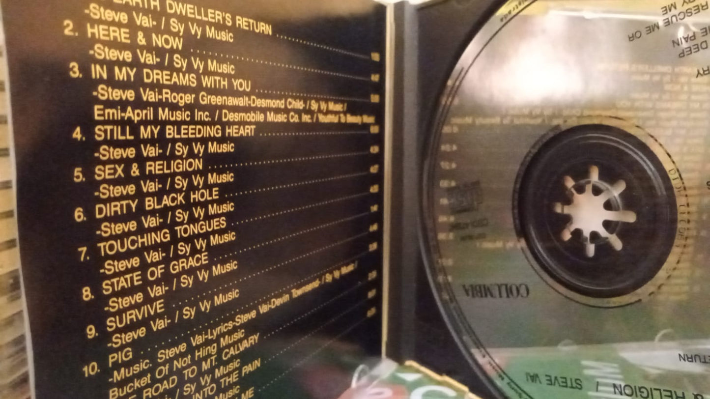 Sex &amp; Religion – Steve Vai. Cd en buen estado. tienda de discos en méxico formato muerto