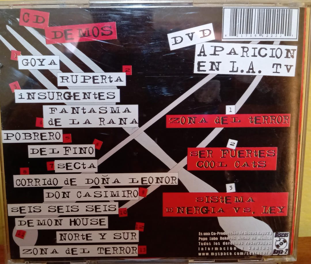 Sekta Core – Terrorismo Kasero CD/DVD. En buen estado. tienda de discos en méxico formato muerto