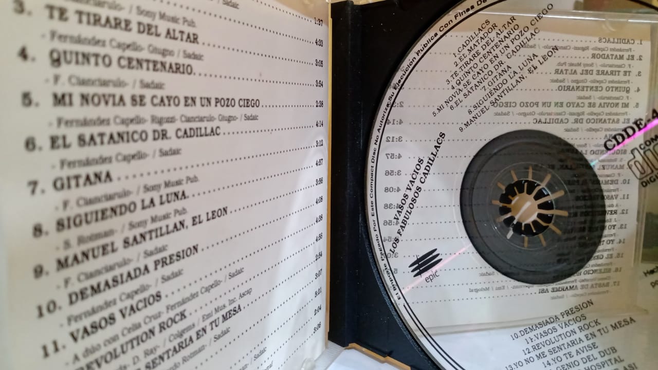 Los Fabulosos Cadillacs – Vasos Vacíos. Cd en buen estado. tienda de discos en méxico formato muerto