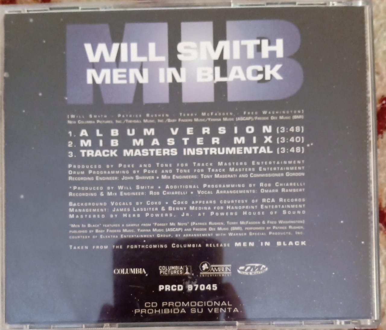 Will Smith – Men In Black. Cd en buen estado.