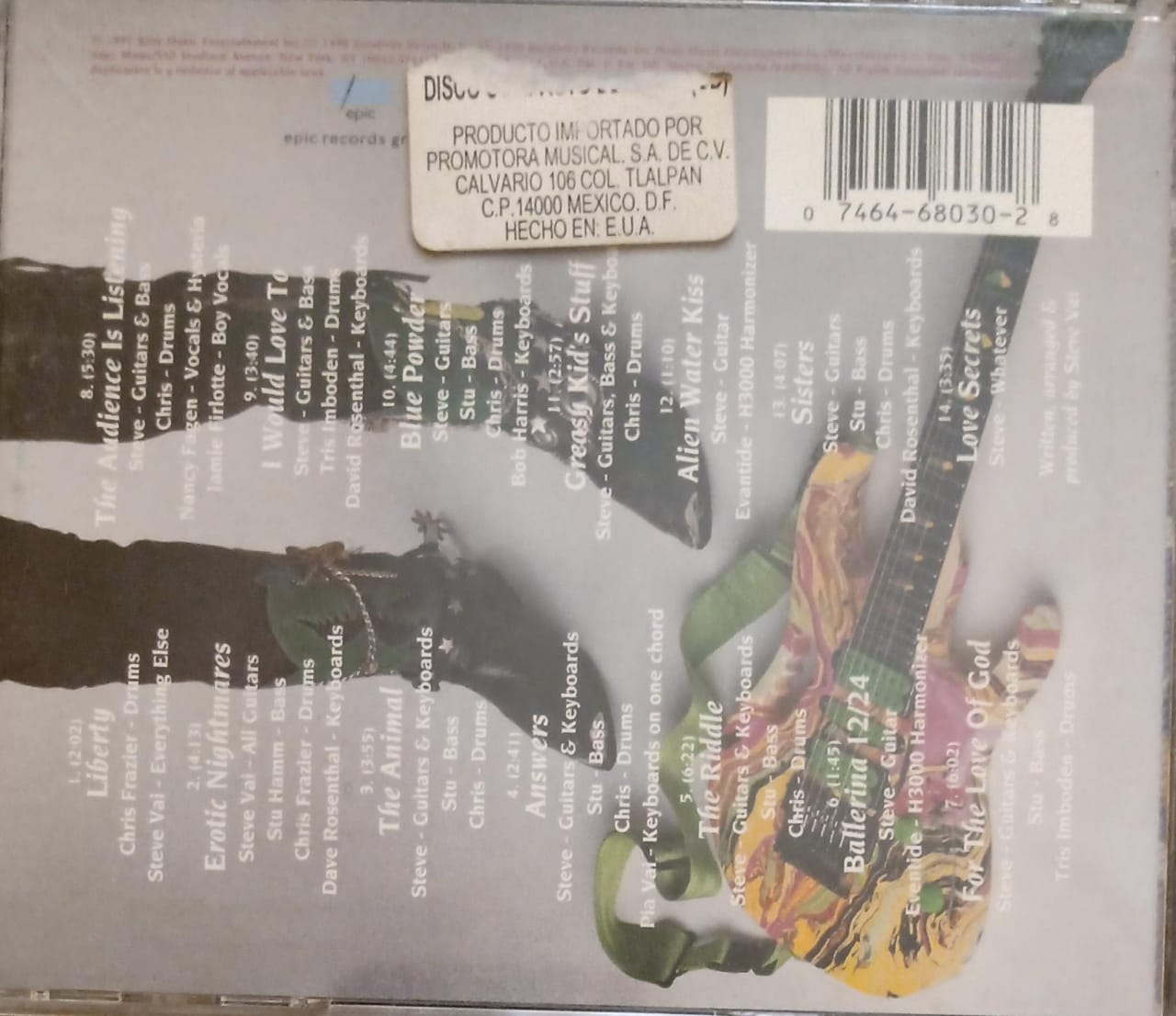🔥 Steve Vai – Passion and Warfare (CD importado, SEMINUEVO) 🔥 tienda de discos en méxico formato muerto
