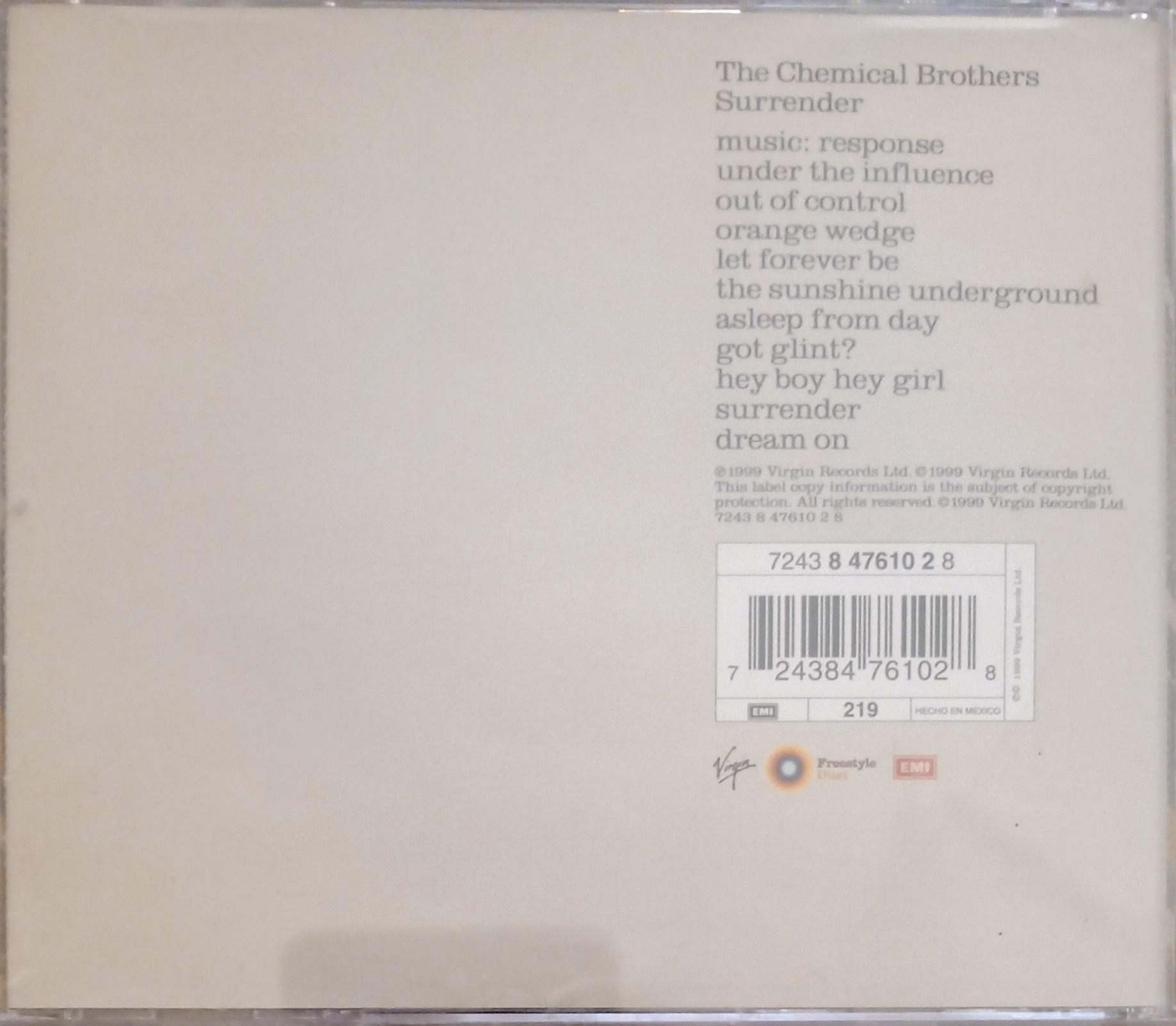 🔥 The Chemical Brothers – Surrender (CD nacional, NUEVO) 🔥 tienda de discos en méxico formato muerto