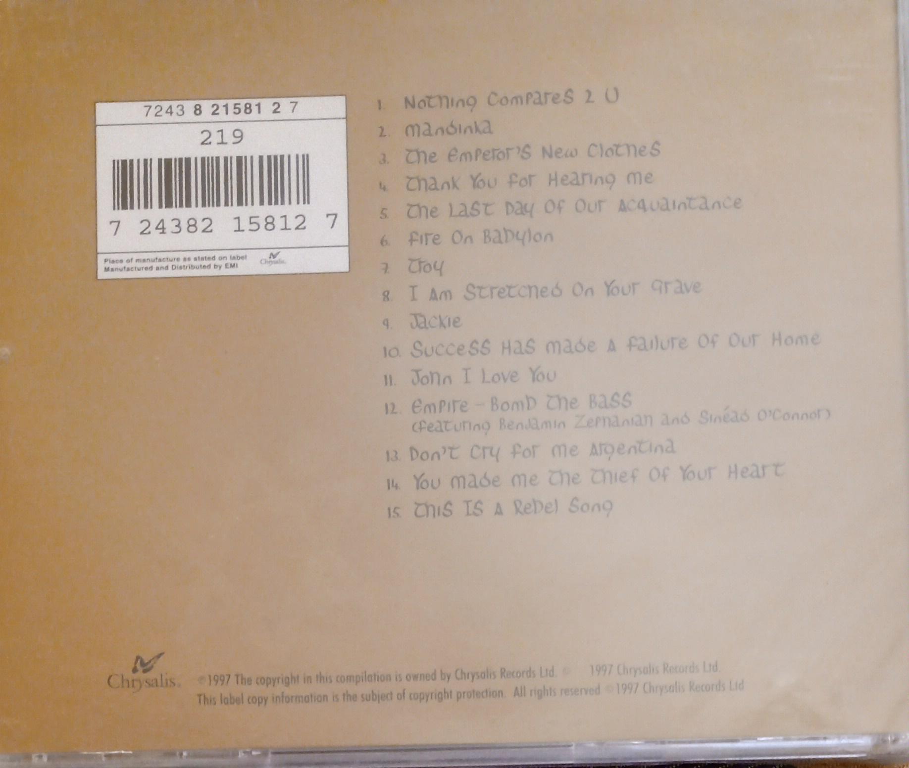 🔥 Sinéad O’Connor – So Far… The Best Of (CD nacional, NUEVO) 🔥 tienda de discos en méxico forato muerto