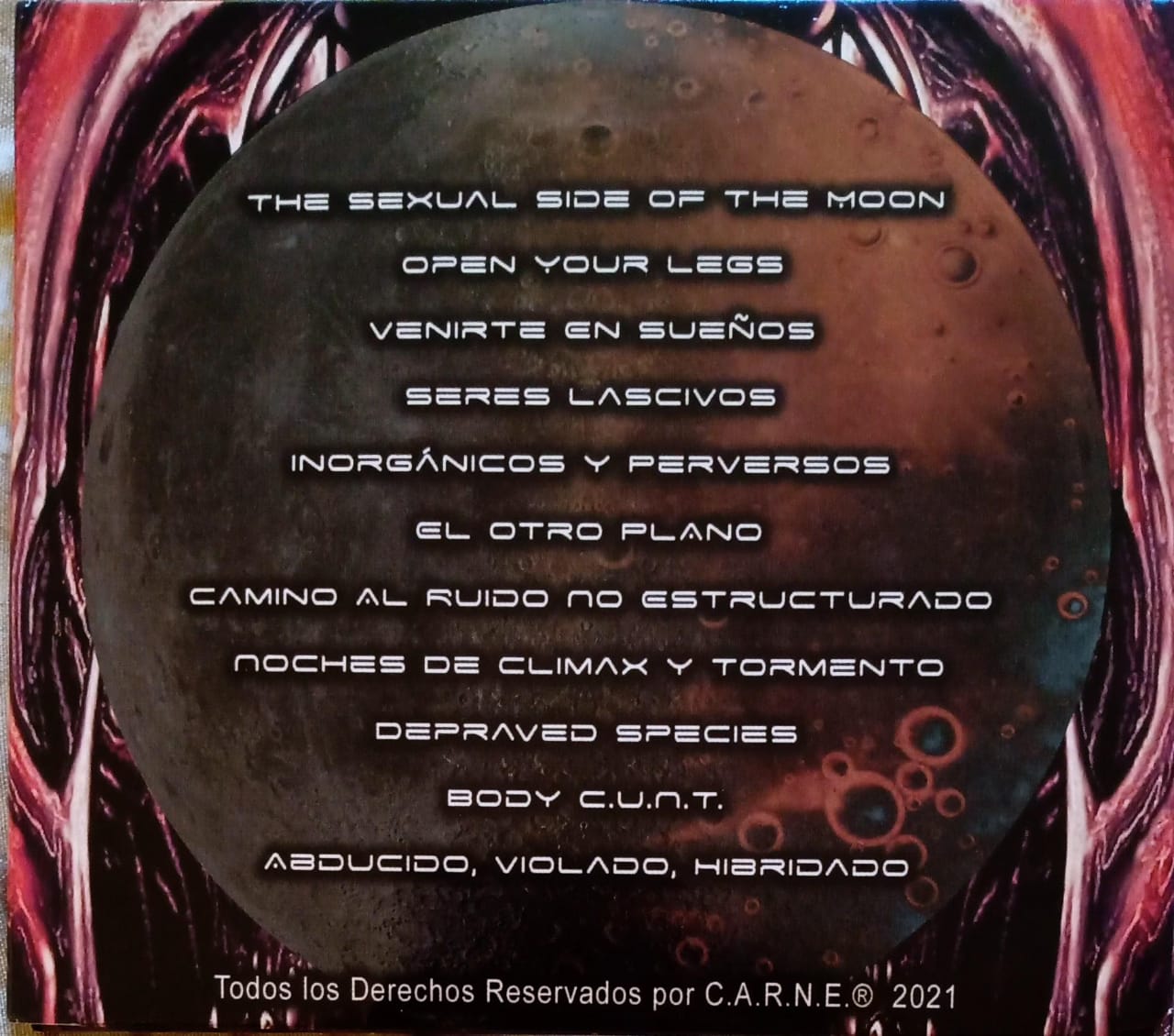 C.A.R.N.E. – The Sexual Side Of The Moon. Cd excelente estado. tienda de discos en méxico formato muerto