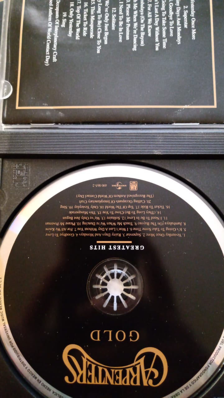 Carpenters – Carpenters Gold (Greatest Hits). Cd en buen estado. tienda de discos en méxico formato muerto