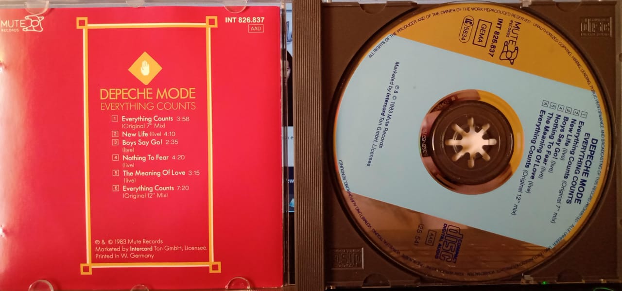 Depeche Mode – Everything Counts And Live Tracks. Cd importado excelente estado. tienda de discos en méxico formato muerto