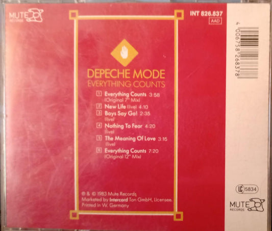 Depeche Mode – Everything Counts And Live Tracks. Cd importado excelente estado. tienda de discos en méxico formato muerto