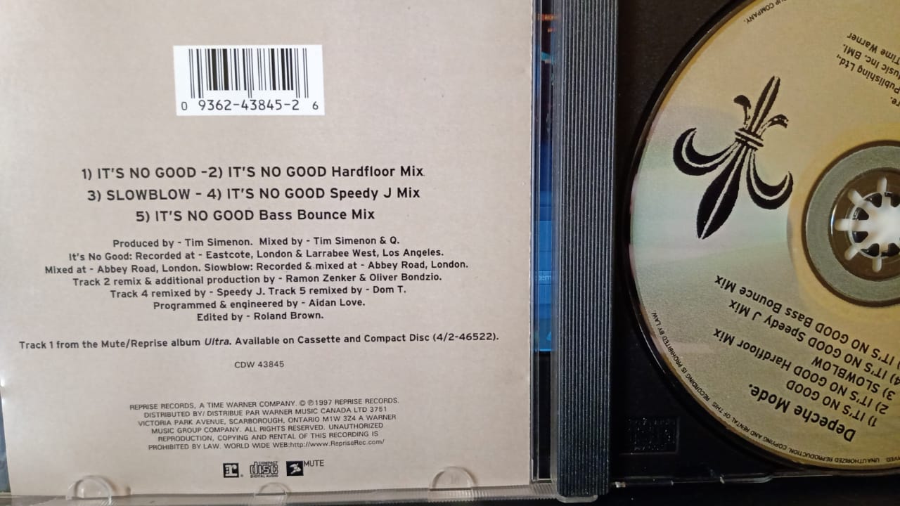 Depeche Mode – It's No Good. Cd importado en buen estado. tienda de discos en méxico fomrmato muerto
