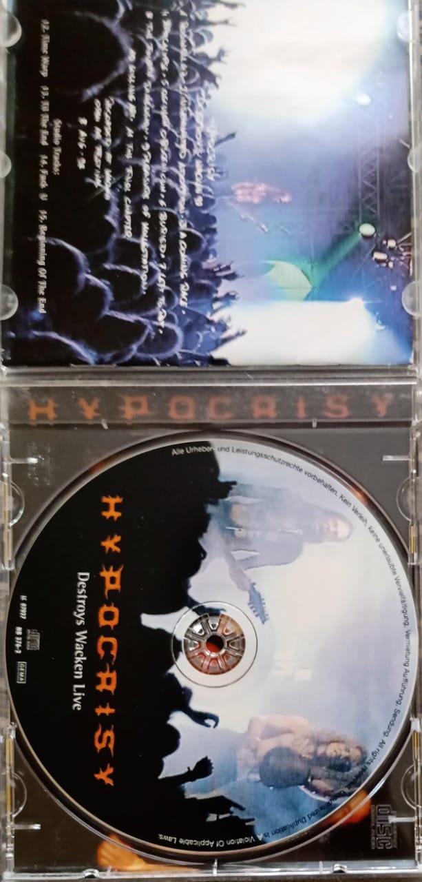 Hypocrisy. Destroys Wacken. CD importado en buen estado ⚡ tienda de discos en méxico formato muerto