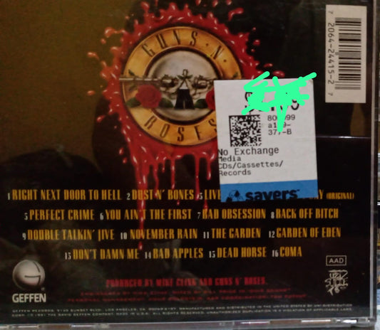 Guns N' Roses – Use Your Illusion I. Cd importado en buen estado. tienda de discos en méxico formato muerto