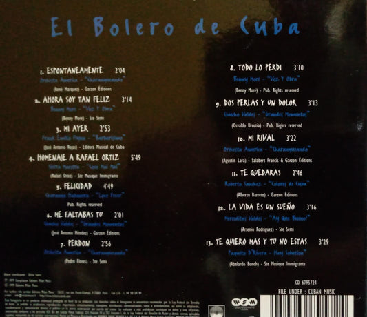 Varios – El Bolero De Cuba. Cd en buen estado. tienda de discos en méxico formato muerto