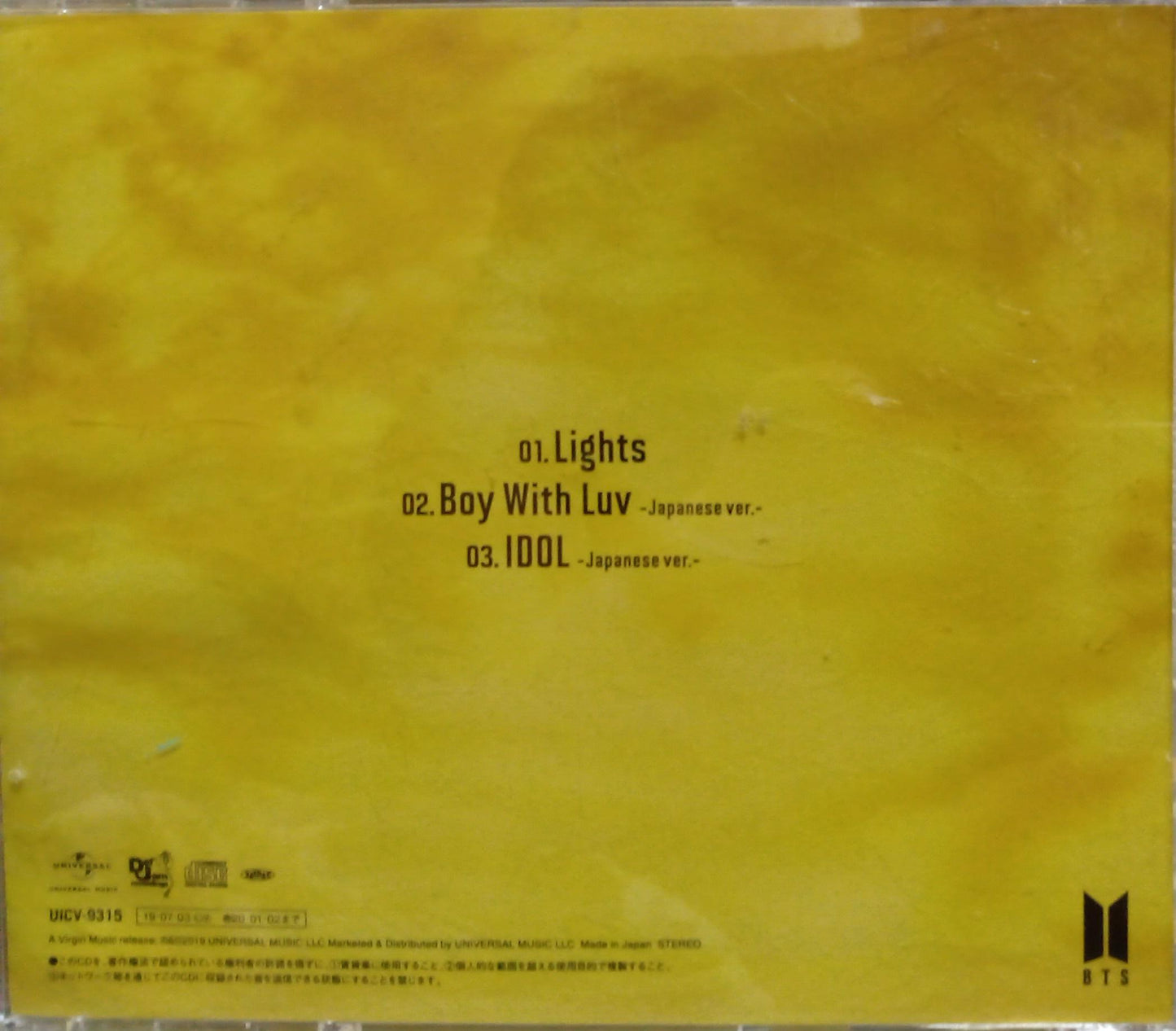 BTS – Lights / Boy With Luv. Cd importado excelente estado. tienda de discos en méxico formato muerto