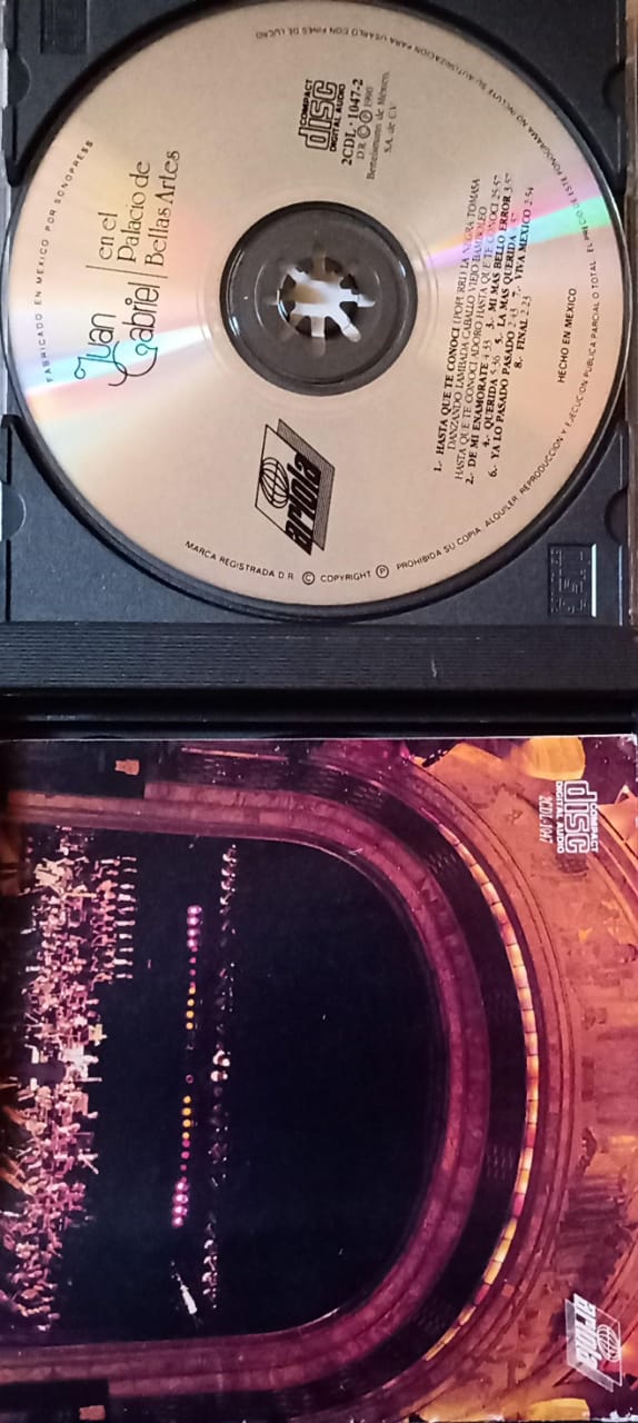 Juan Gabriel. En El Palacio De Bellas Artes. Cd doble 1ra edición. tienda de discso en méxico formato muerto