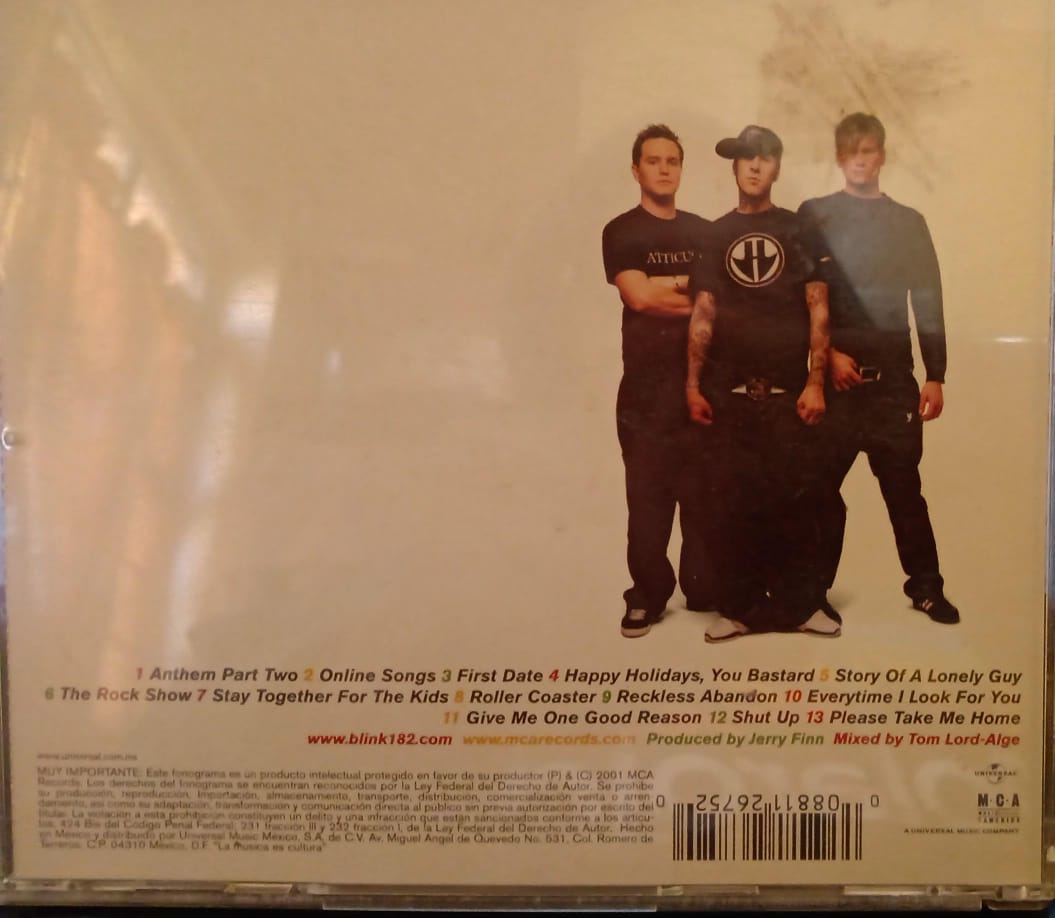 🛹 Blink-182 – Take Off Your Pants And Jacket 🛹 Cd. tienda de discos en méxico formato muerto