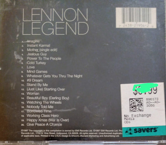 ☮️ JOHN LENNON – LENNON LEGEND ☮️. CD importado en buen estado. tienda de discos en méxico formato muerto