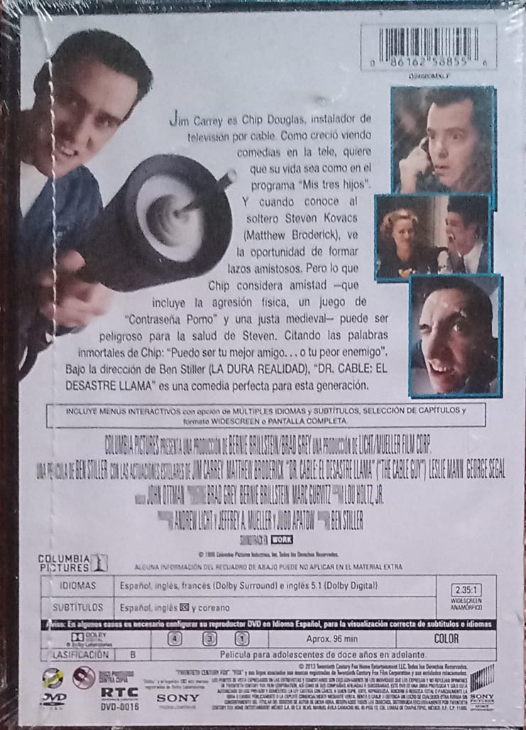 Dr. Cable. The Cable Guy. Jim Carrey. DVD. tienda de discos en méxico formato muerto