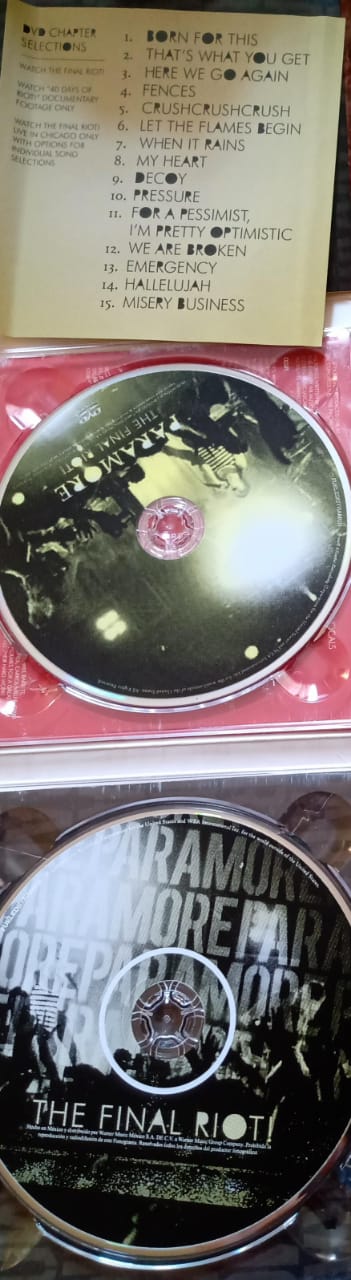 Paramore – The Final Riot!. CD, DVD en buen  estado. tienda de discos en méxico formato muerto