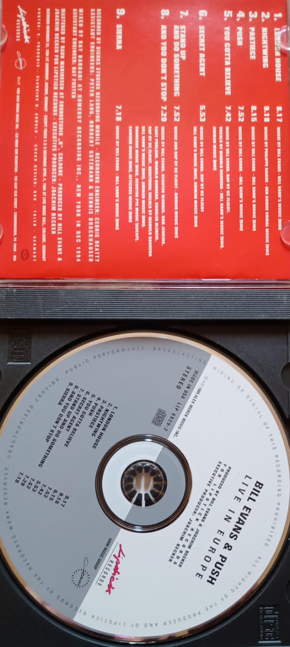 Bill Evans & Push – Live In Europe. Cd en buen estado. tienda de dscos en méxico formato muerto