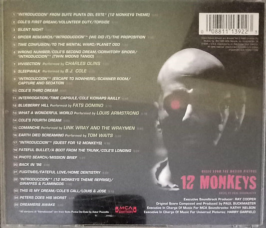 Paul Buckmaster – 12 Monkeys (OST Soundtrack). Cd importado excelente estado. tienda de discos en méxico formato muerto