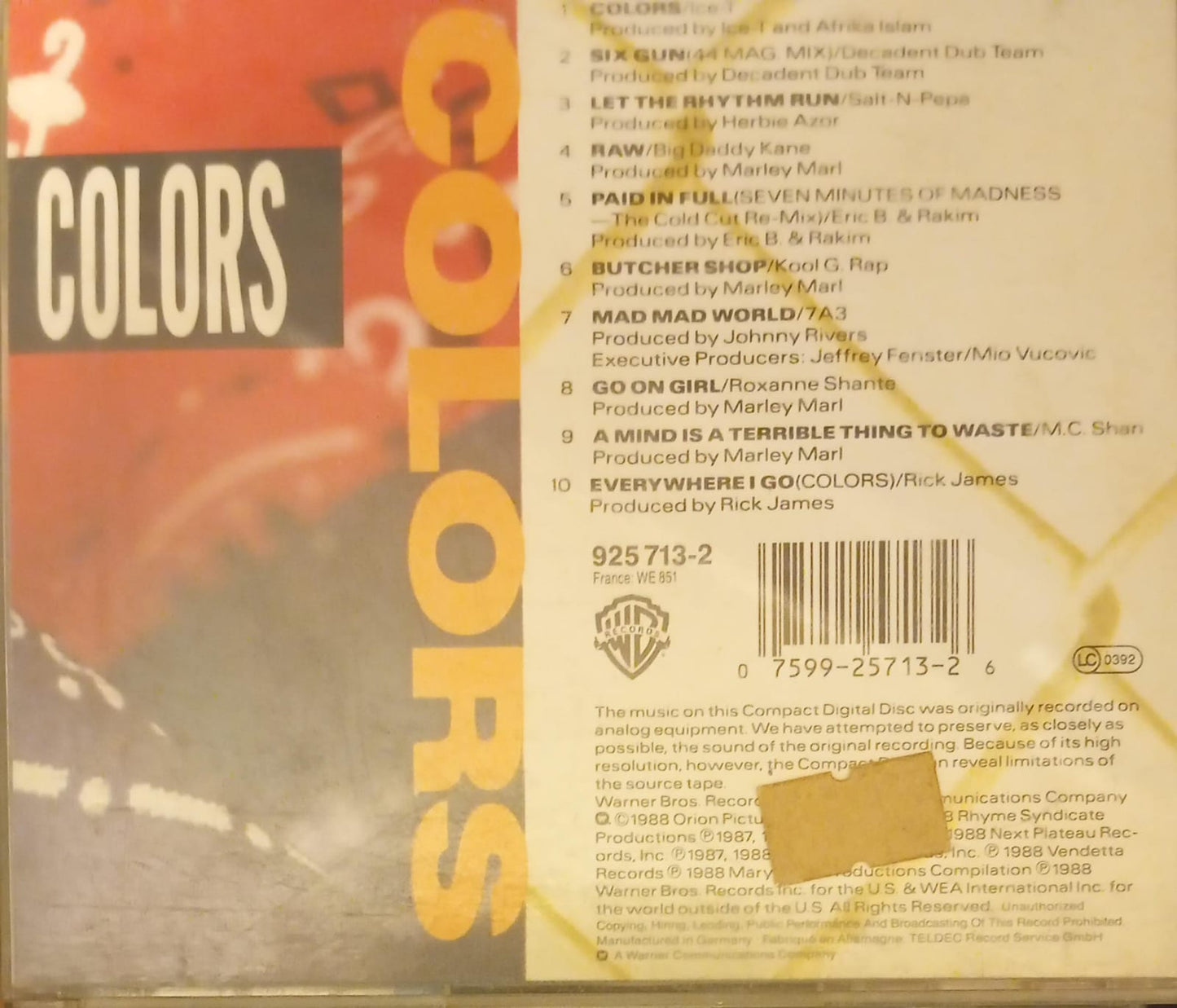 Varios – Colors (OST Soundtrack) tienda de discos en méxico formato muerto