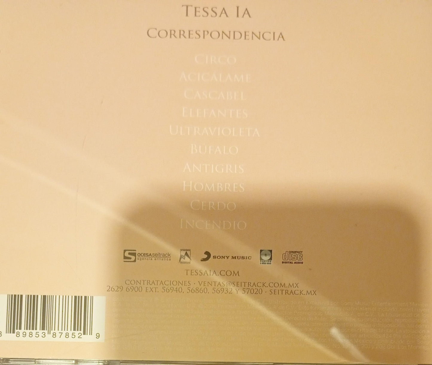 Tessa Ia – Correspondencia. Cd. tienda de discos en méxico formato muerto