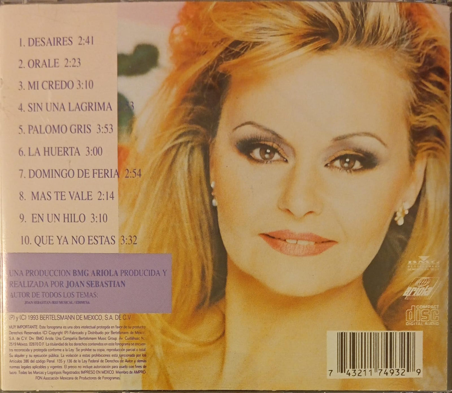 Rocío Dúrcal – Desaires. Cd en buen estado. tienda de discos en méxico formato muerto