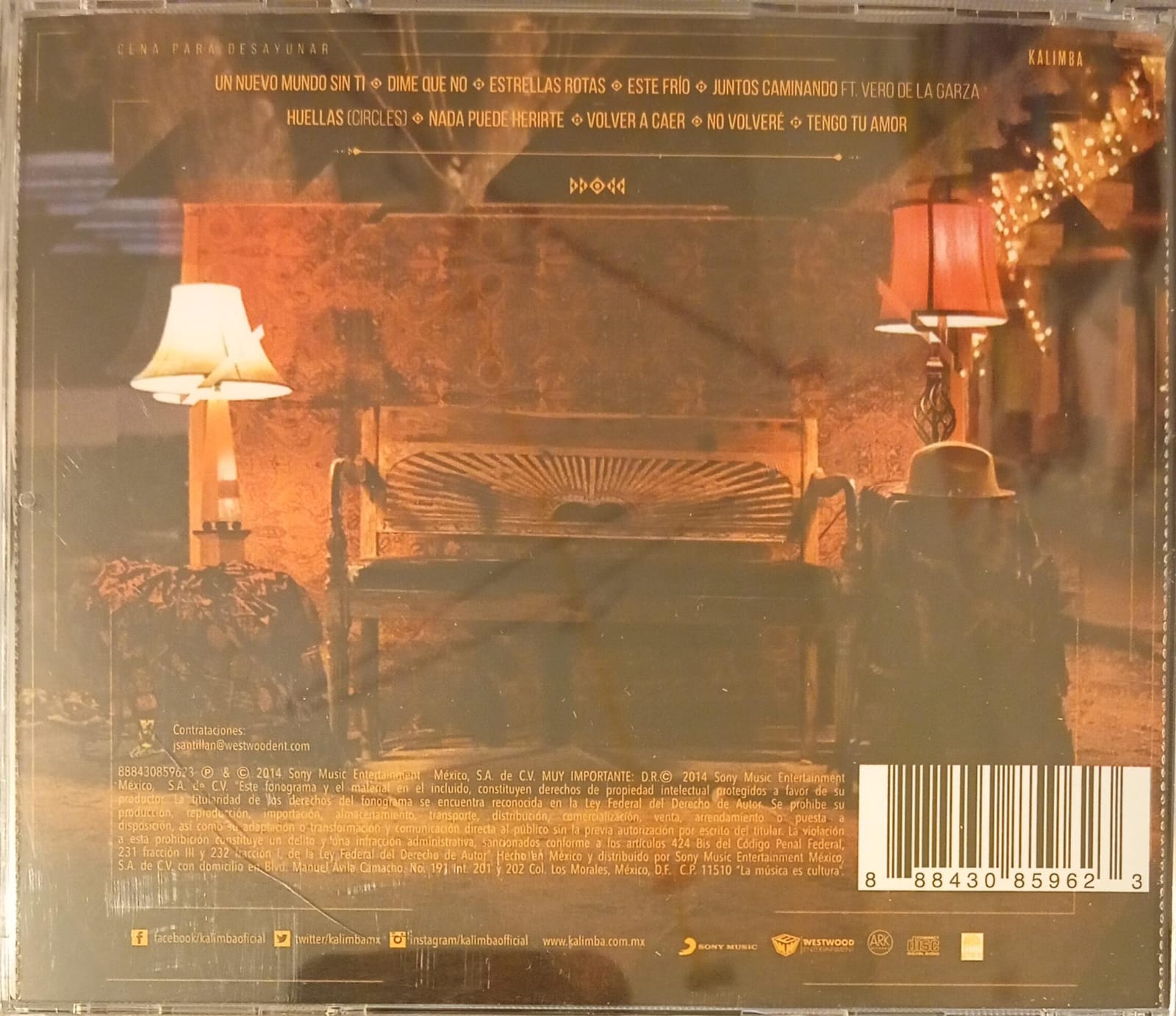 Kalimba – Cena Para Desayunar. Cd en buen estado. tienda de discos en méxico formato muerto
