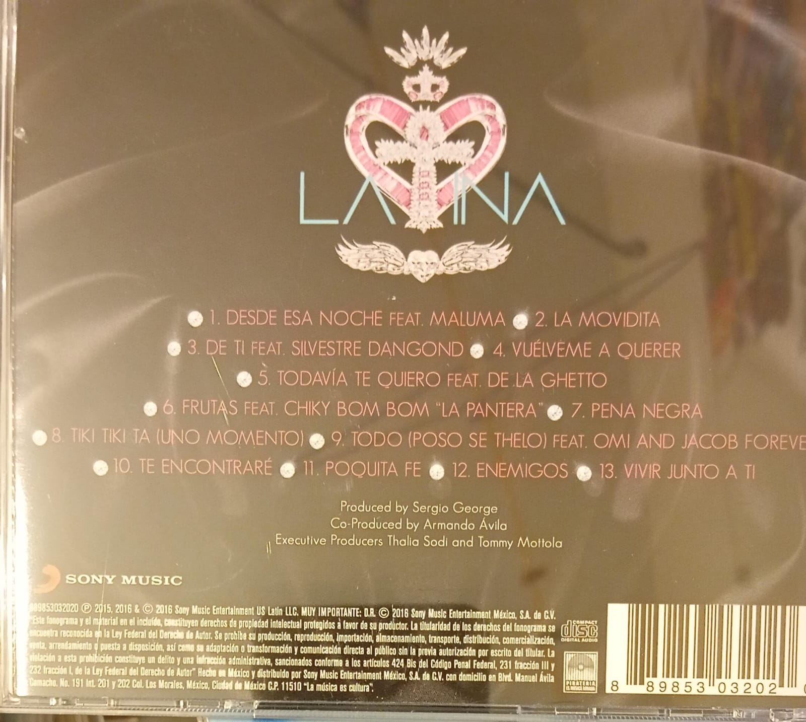 Thalia – Latina. Cd en buen estado. tienda de discos en méxico formato muerto