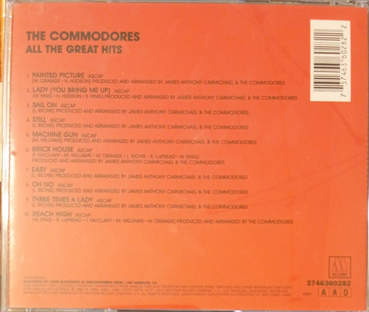  The Commodores – All the Great Hits (CD Importado) | Buen Estado.  tienda de discos en méxico formato muerto