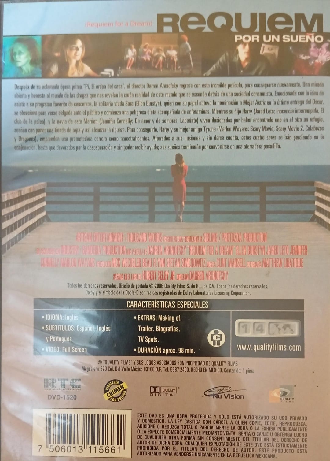 Requiem Por Un Sueño. DVD.