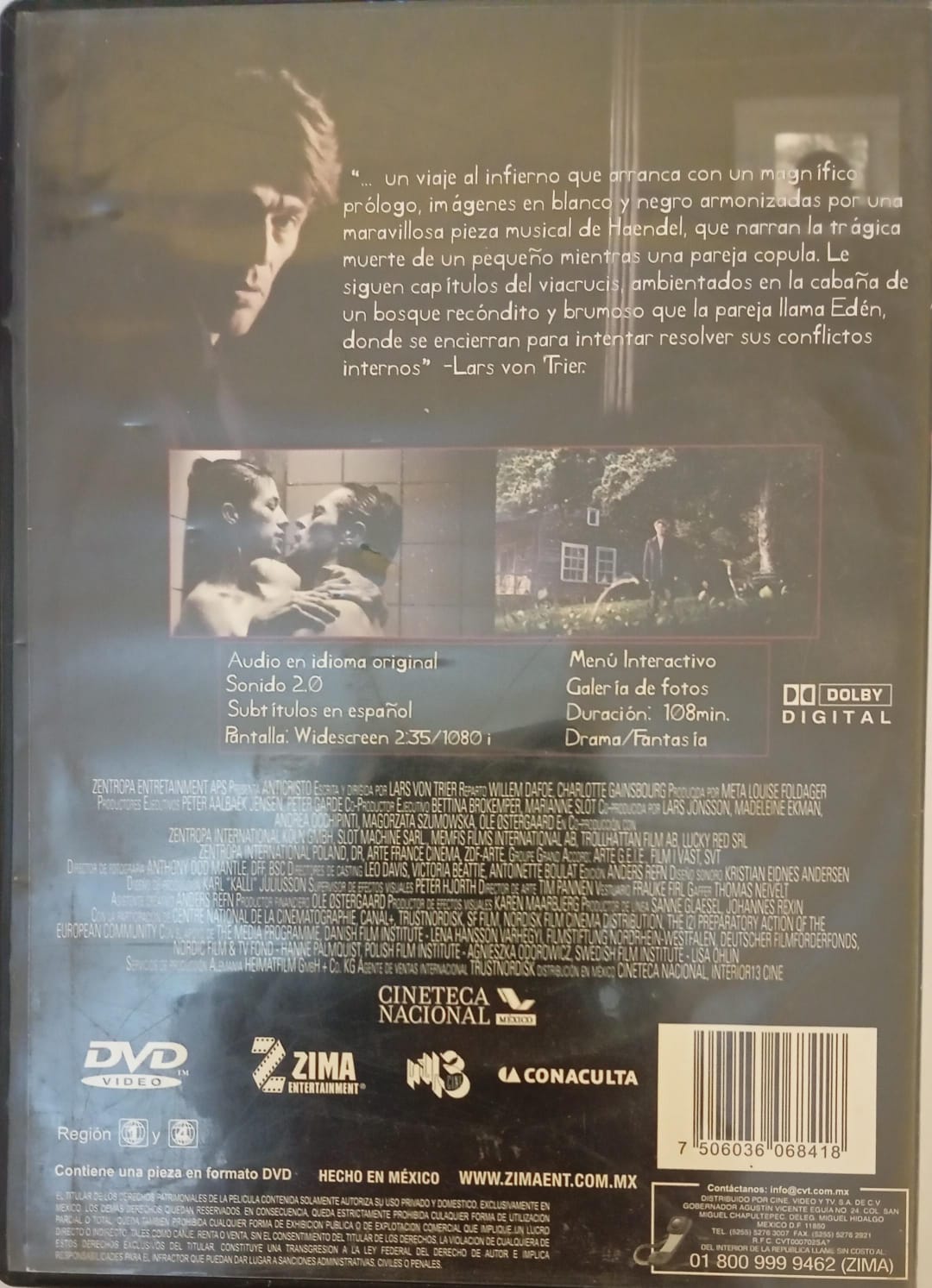 Anticristo. DVD.