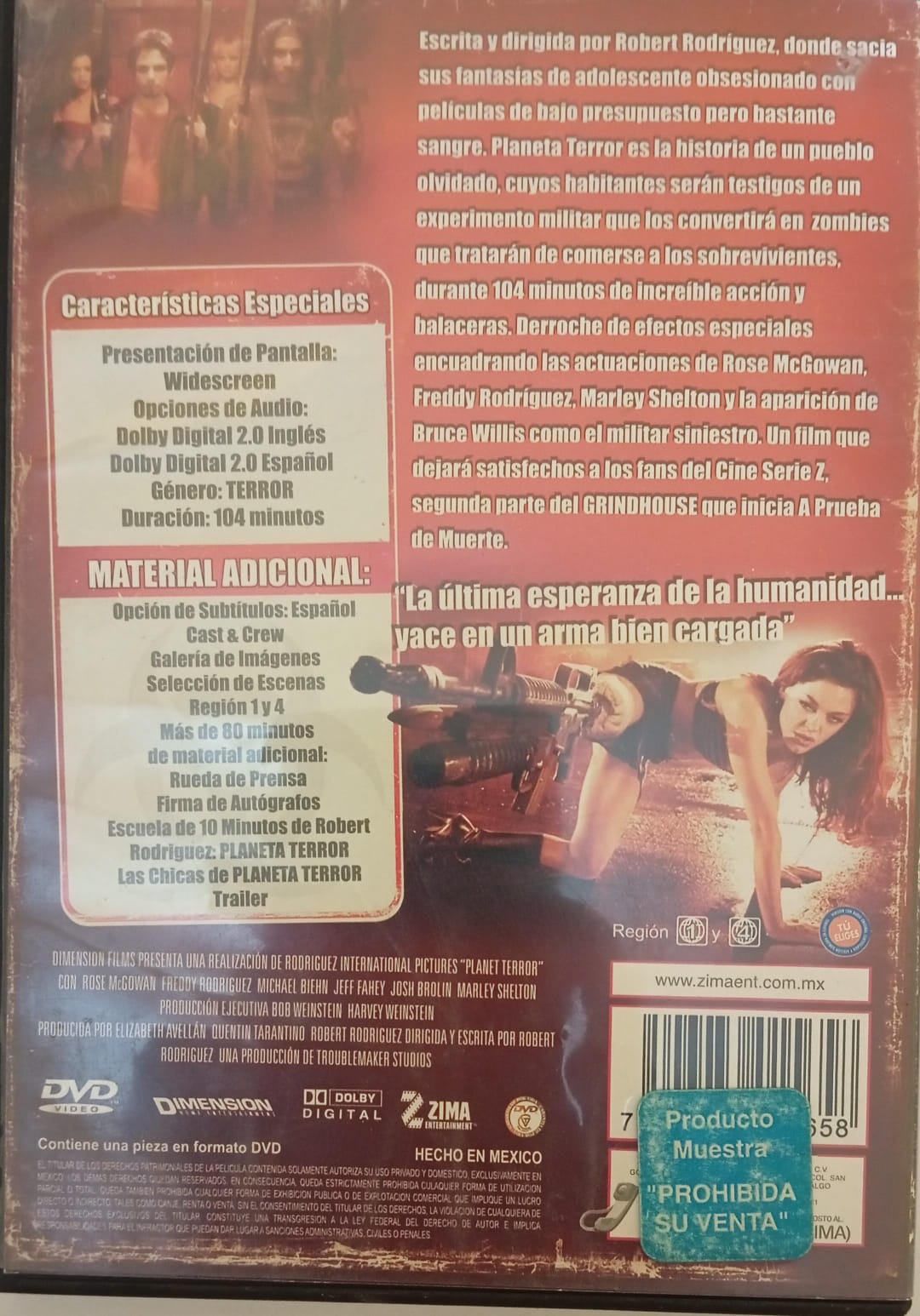 Planeta Terror [Planet Terror] (2007, DVD).
