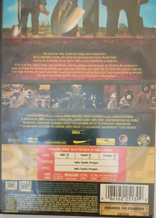 El fantástico Sr. Zorro. DVD.