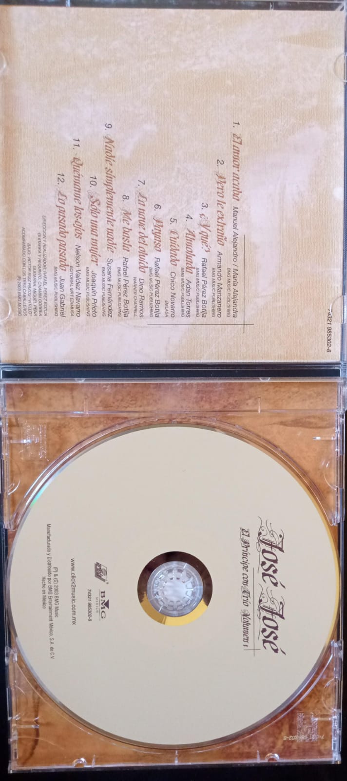 José José – El Príncipe Con Trío Volumen 1. Cd en buen estado. tienda de discos en méxico formato muerto