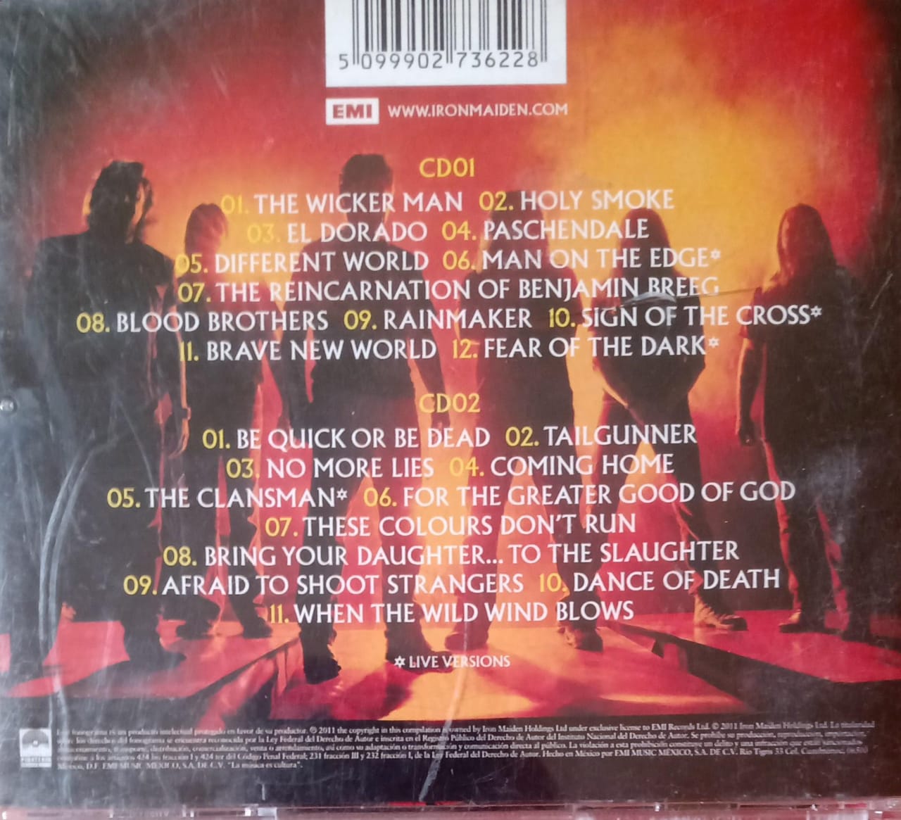 IRON MAIDEN – Fear of Eternity: The Best of 1990 - 2010. Cd doble. tienda de discos en méxico formato muerto