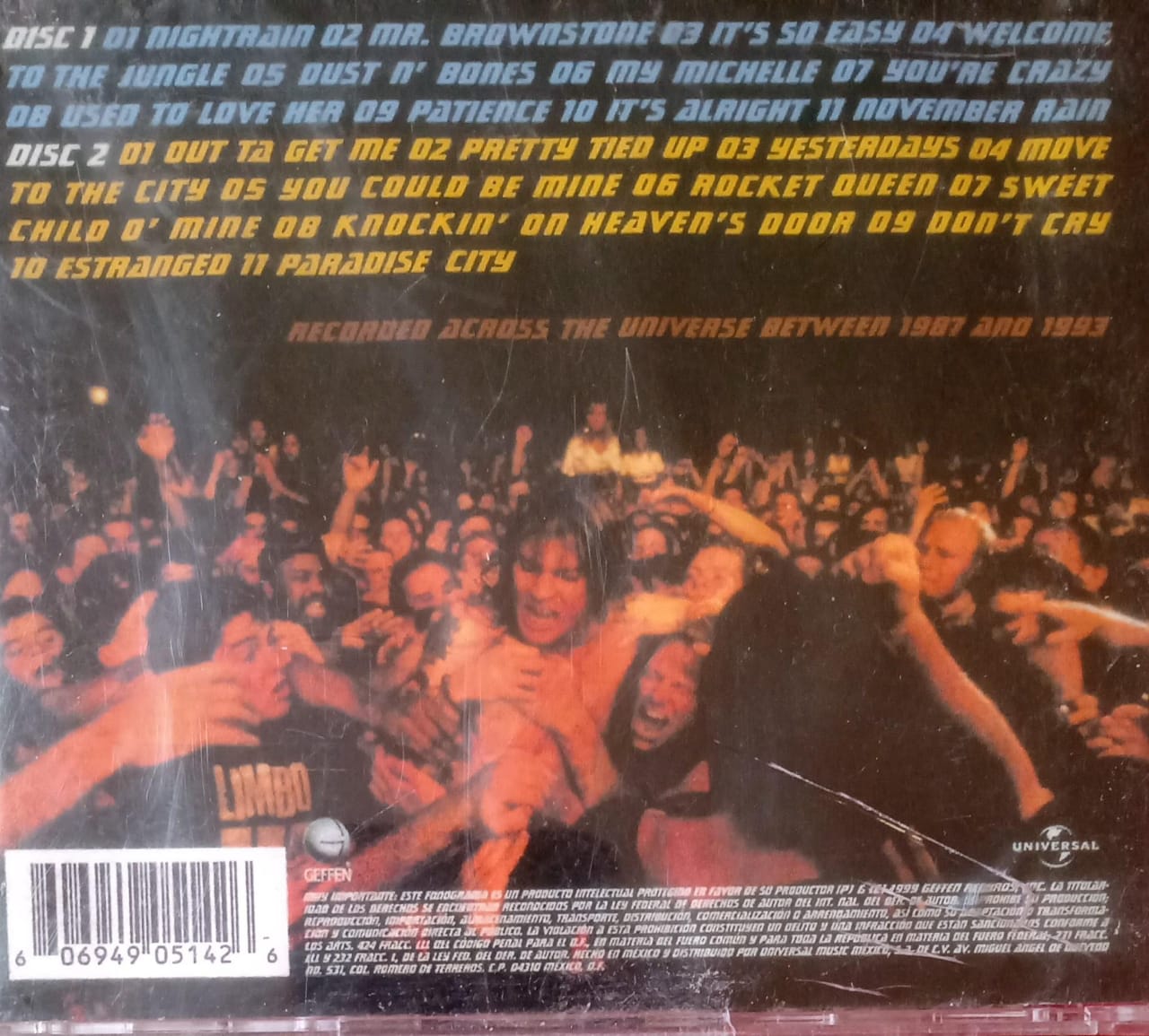 GUNS N' ROSES – Live Era '87-'93 tienda de discos en mexico formato muerto