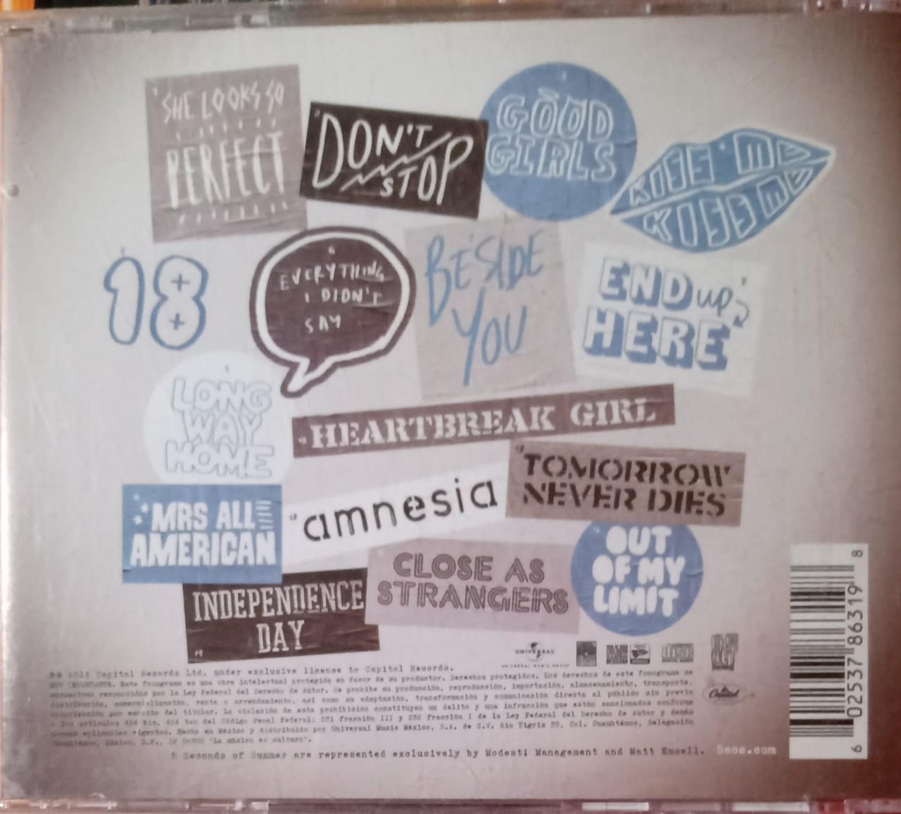 5 Seconds Of Summer – 5 Seconds Of Summer. Cd importado. tienda de discos en méxico formato muerto