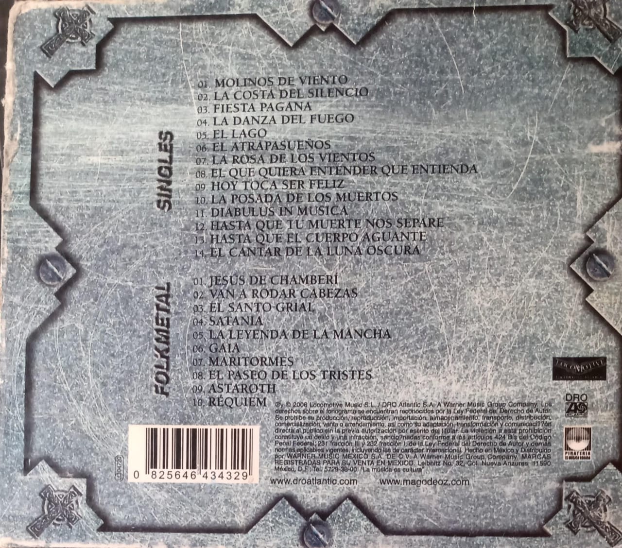 Mägo De Oz – Rock 'N' Oz. CD doble. Discos con marcas de uso que no afectan su reproducción. tienda de discos en méxico formato muerto