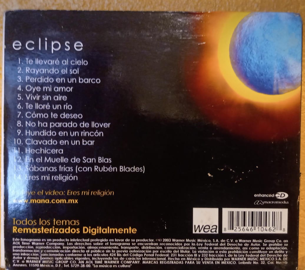 Maná – Esenciales - Eclipse. Cd. tienda de discos en méxico formato muerto