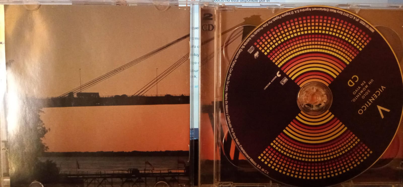 Vicentico – Solo Un Momento, En Vivo. Cd, DVD en buen estado. tienda de discos en méxico formato muerto